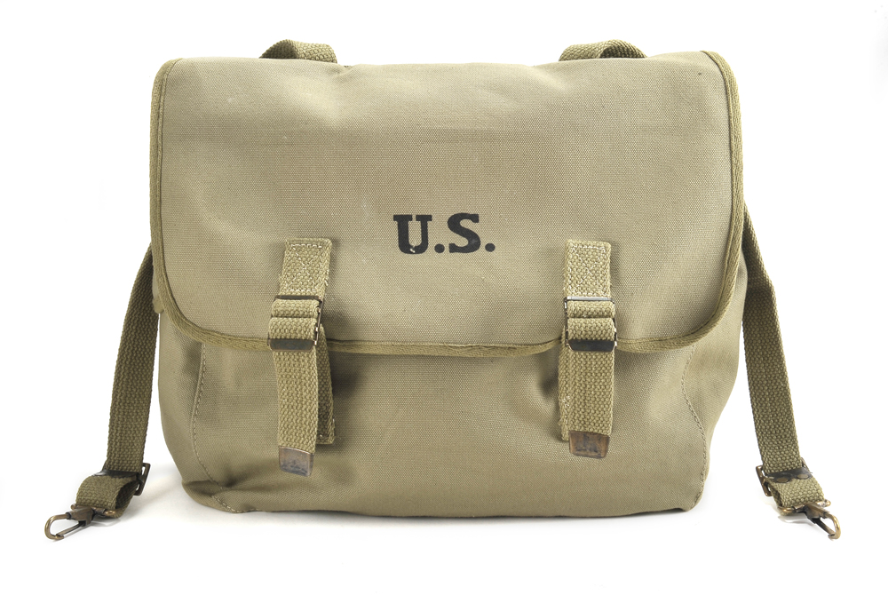 World War Supply US WW2 M1936 Musette Bag with Shoulder Strap Lt OD Marked  JT&L 1943 Shoulder Bag Messenger Bag