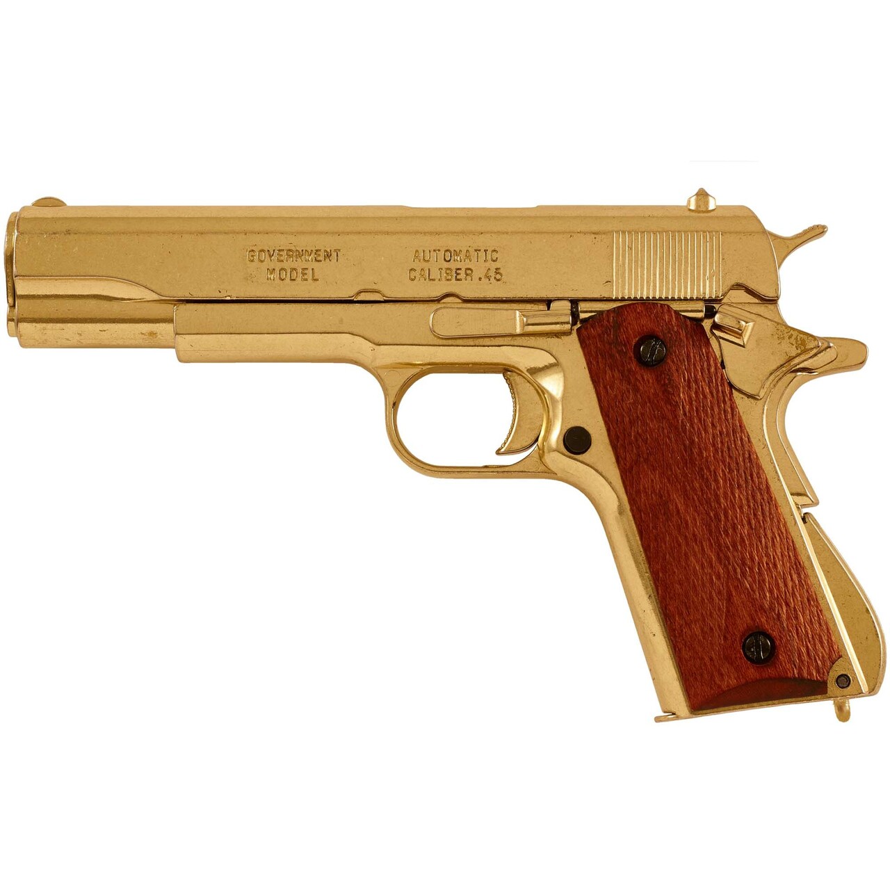 M1911A1 Gold Finish Wood Grips Field Strippable Automatic Pistol