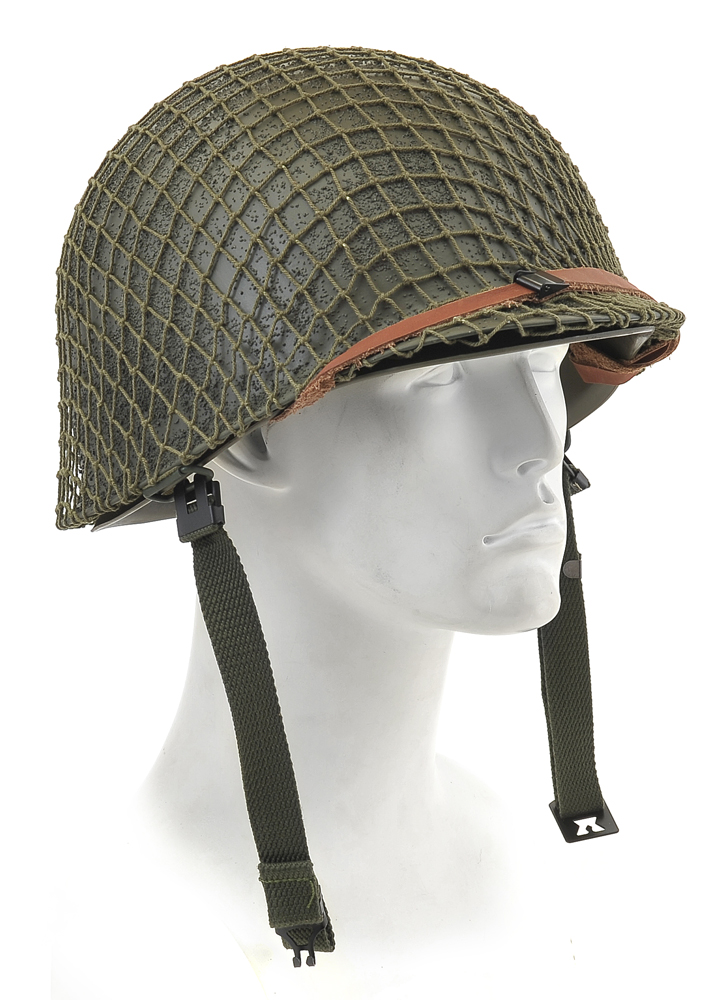 U.S. M1 Helmet Steel Pot with Liner Cork Texture and Net