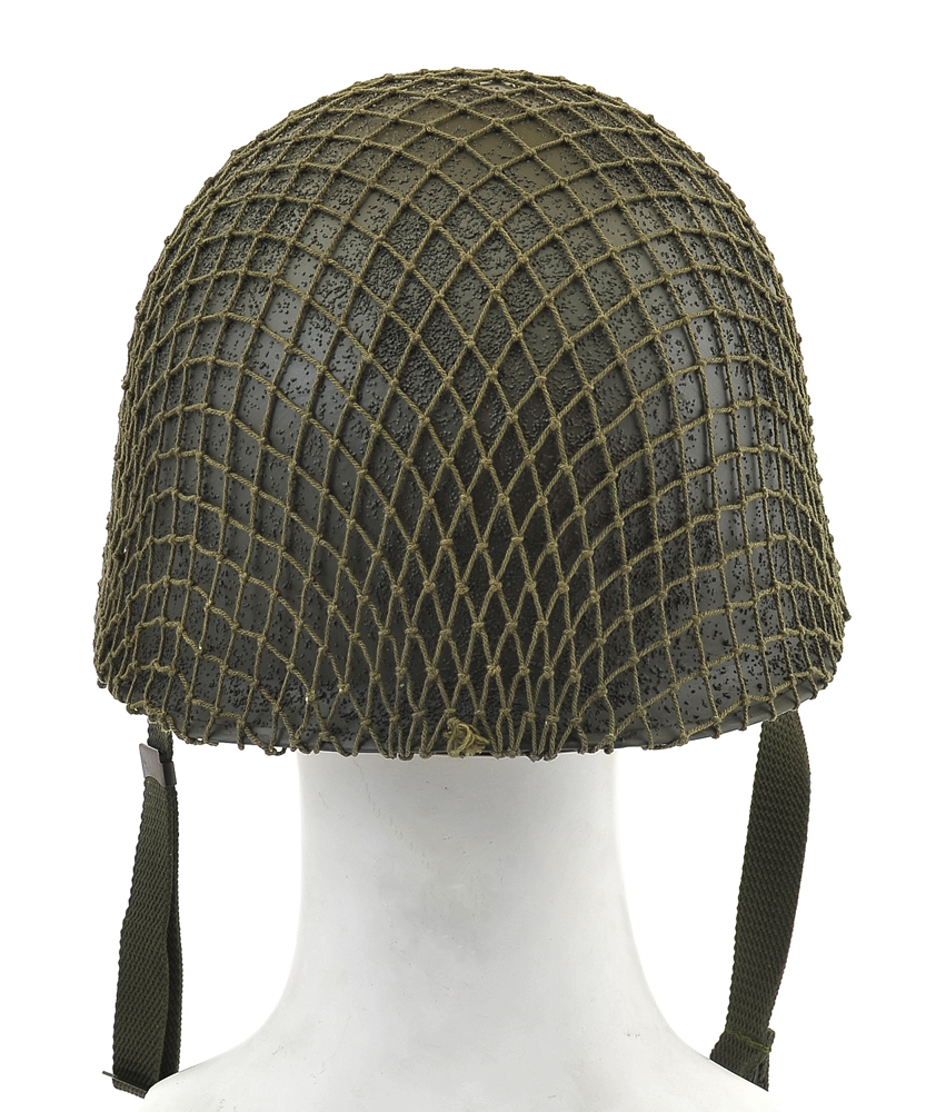 U.S. M1 Helmet Steel Pot with Liner Cork Texture and Net