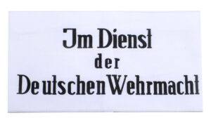 German WW2 Im Dienst der Deutschen Wehrmacht Armband