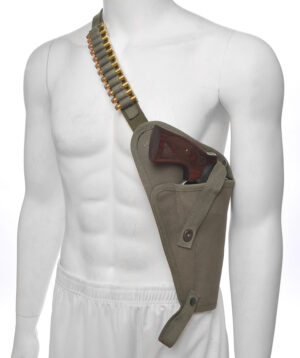 M3 Canvas Shoulder Holster With Shell Loops OD Fits Smith & Wesson 629 N Frame 44 Magnum up to 6.5″ Barrel