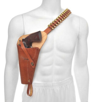 Brown Leather Shoulder Holster With Shell Loops Fits Smith & Wesson 629 N Frame 44 Magnum Left Hand