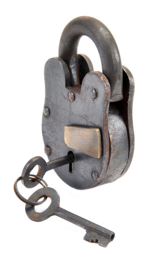 Old West Cast Iron Padlock 3.5″