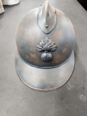 Aged French M15 Adrian Helmet Production Model